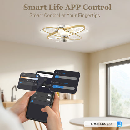 Ceiling Fan with Light and Remote & App Control LED Ceiling Fan Light