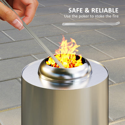 Stainless Steel Smokeless Wood Burning Firepit Garden Fire Pit