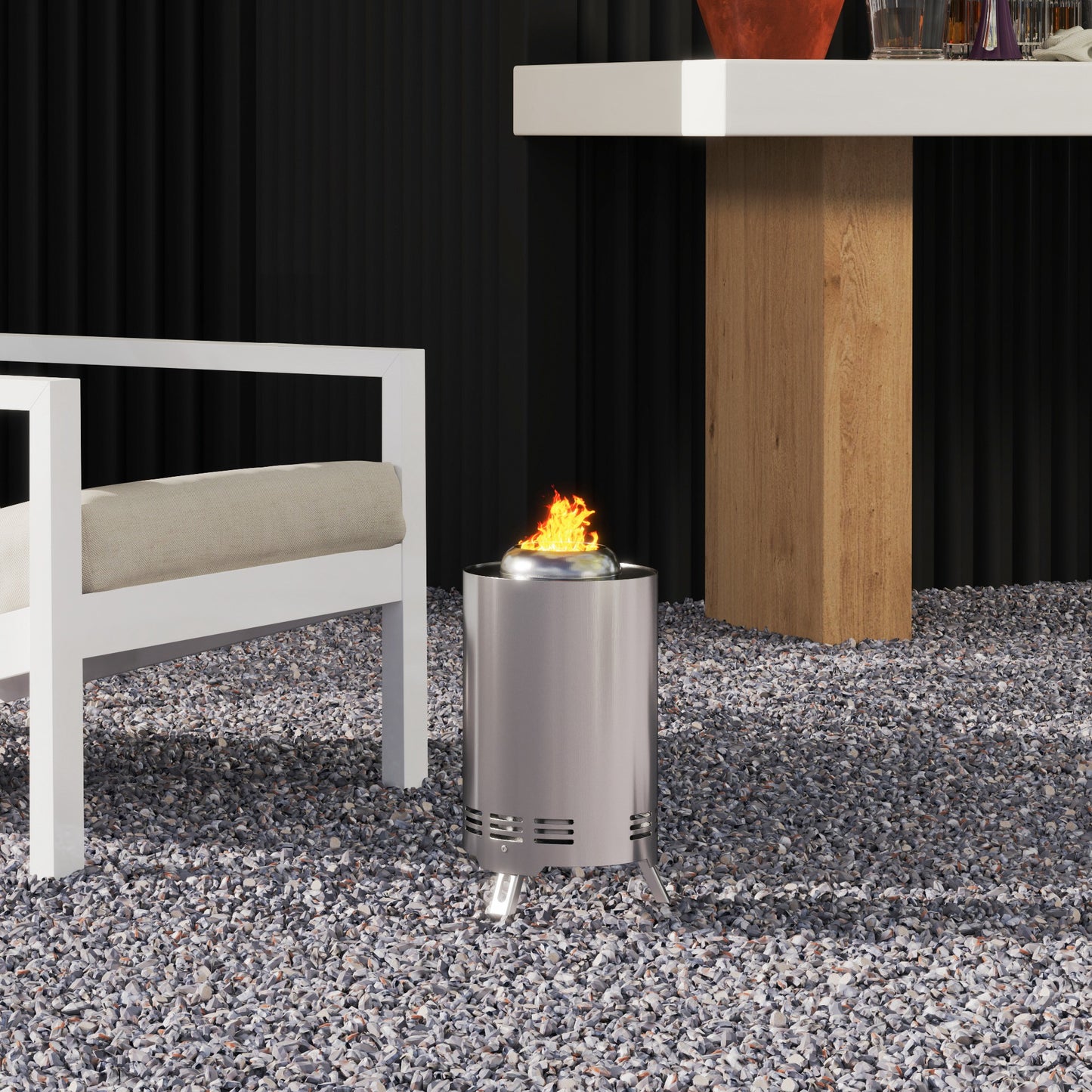 Stainless Steel Smokeless Wood Burning Firepit Garden Fire Pit