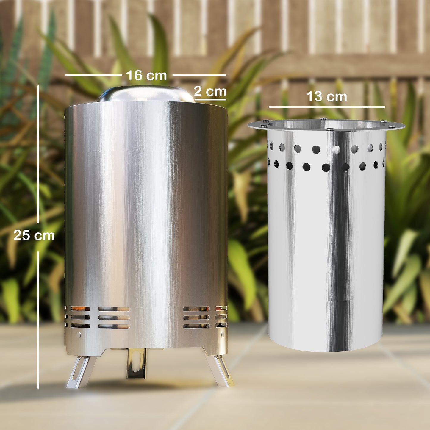 Stainless Steel Smokeless Wood Burning Firepit Garden Fire Pit