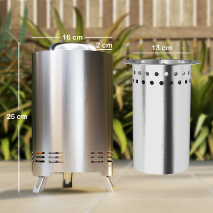 Stainless Steel Smokeless Wood Burning Firepit Garden Fire Pit