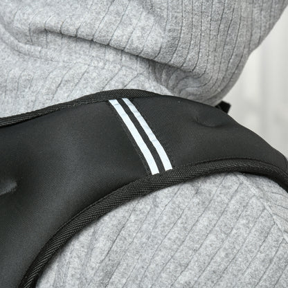 10KG Weighted Vest with Adjustable Straps, Pocket, Reflective Strips