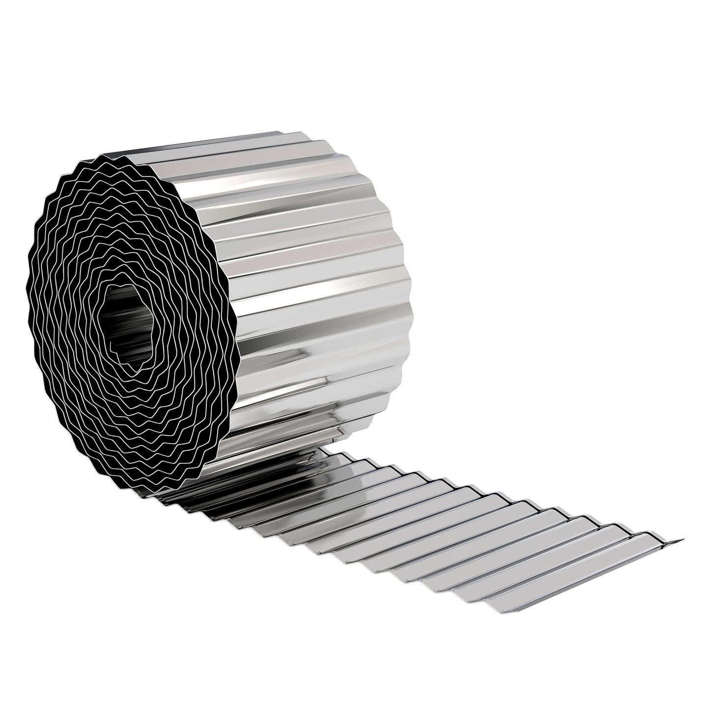 Metal Lawn Edging Border, 8 in x 21.3 ft Garden Edging, Silver Tone
