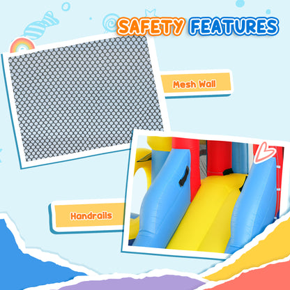 Inflatable Bouncy Castle, Water Bounce House 6 in 1 with Blower