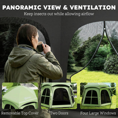 Pop Up Tent 3000mm Waterproof for 3-4 Person Green