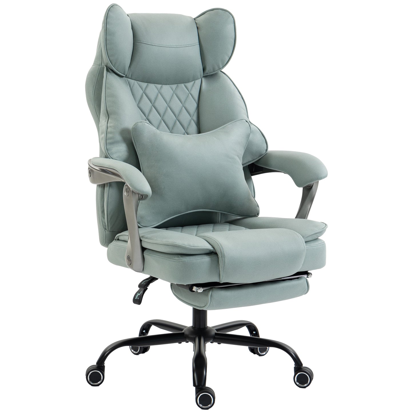 Big and Tall Office Chair with Lumbar Support, Light Blue