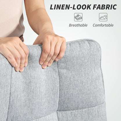 Fabric Office Chair, Computer Desk Chair for Home, Light Grey