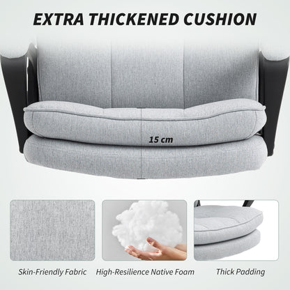 Fabric Office Chair, Computer Desk Chair for Home, Light Grey