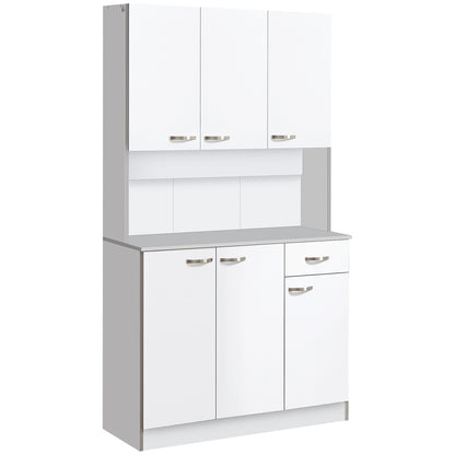 Freestanding Kitchen Cupboard, Storage Cabinet with Doors White