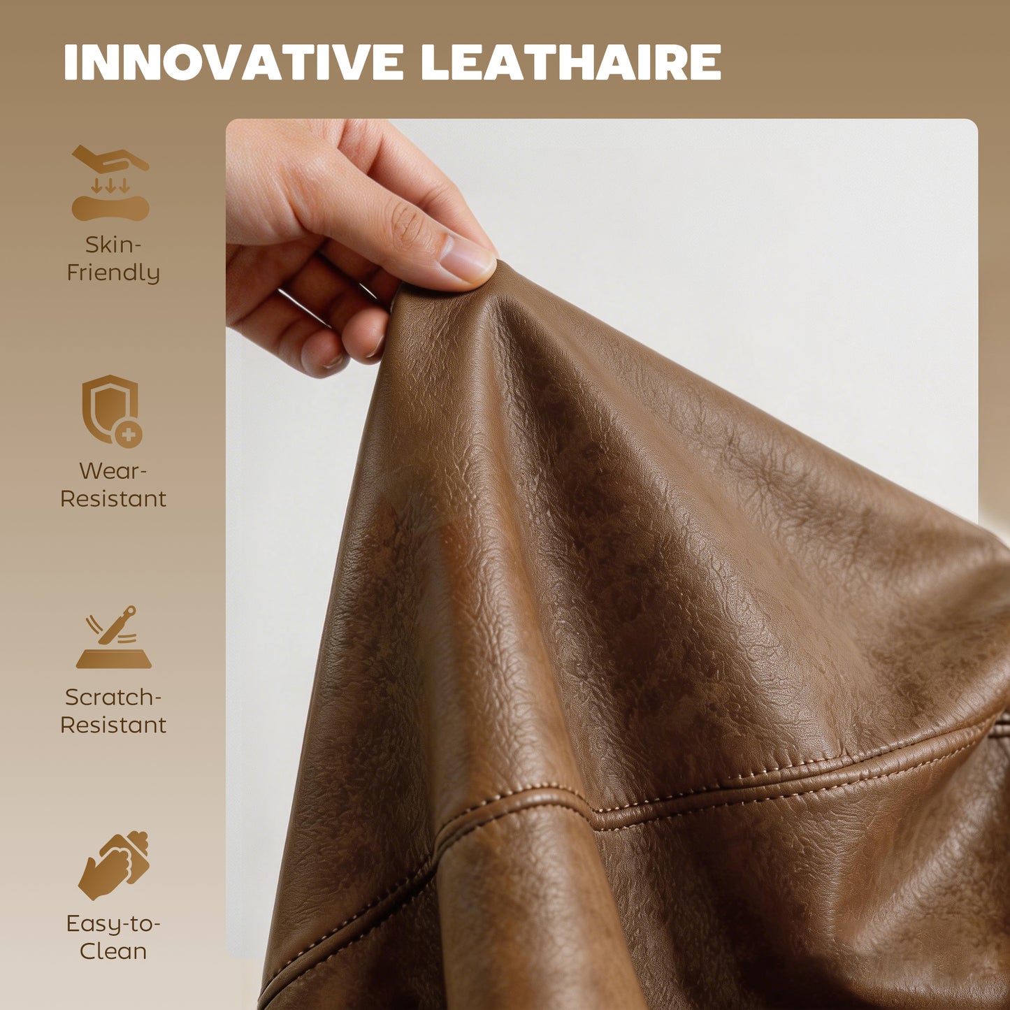 Bar Stools Set of 2, Modern Swivel Barstools for Dining Room, Brown