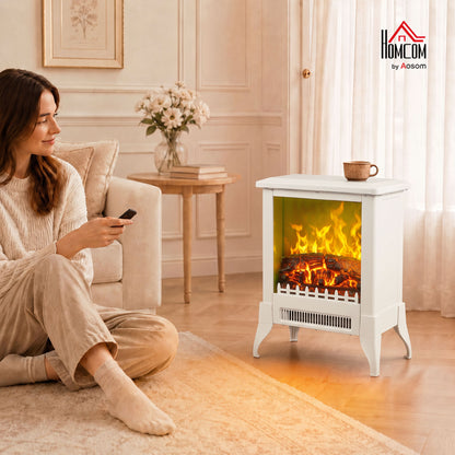 Electric Fireplace Stove, Fireplace Heater W/ Flame Effect