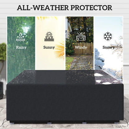 225x210cm Outdoor Garden Furniture Protective Cover Black