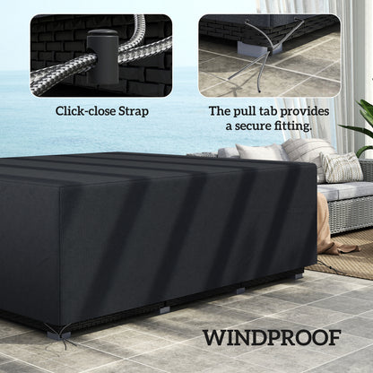 225x210cm Outdoor Garden Furniture Protective Cover Black