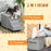 2 in 1 Dog Steps Ottoman, 4-Tier Pet Stairs for Small Medium Dogs and Cats, with Storage Compartment