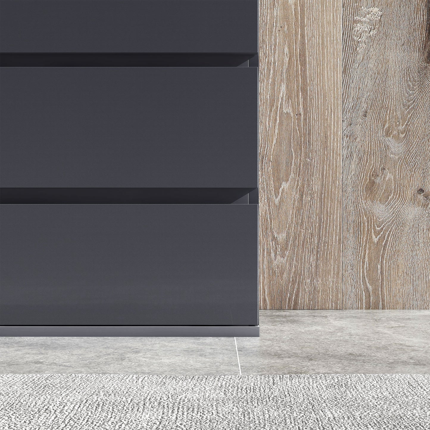 High Gloss Chest of Drawers, 5-Drawer Storage Cabinets, Modern Dresser, Storage Drawer Unit for Bedroom