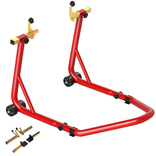 Motorcycle Rear Wheel Stand, 544kg Motorcycle Paddock Stand, Red