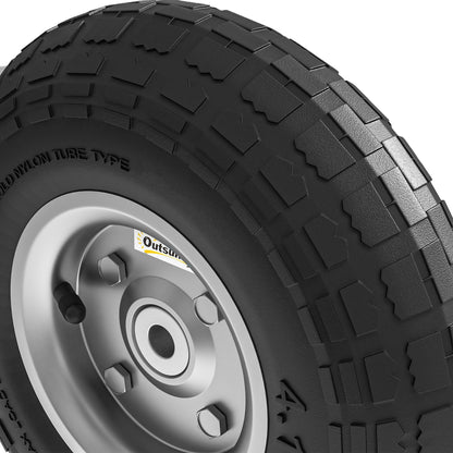 Set of Four 10" Pneumatic Wheels for Barn Carts, Garden Cart Black