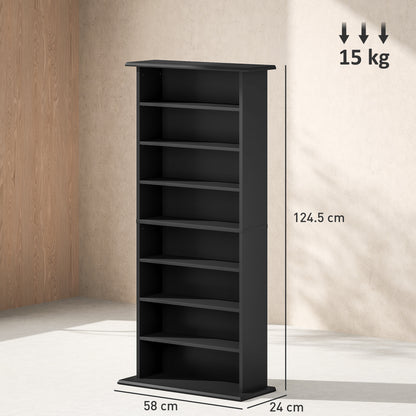 CD Storage Unit DVD Tower Blu-ray Storage Shelf for Living Room Black