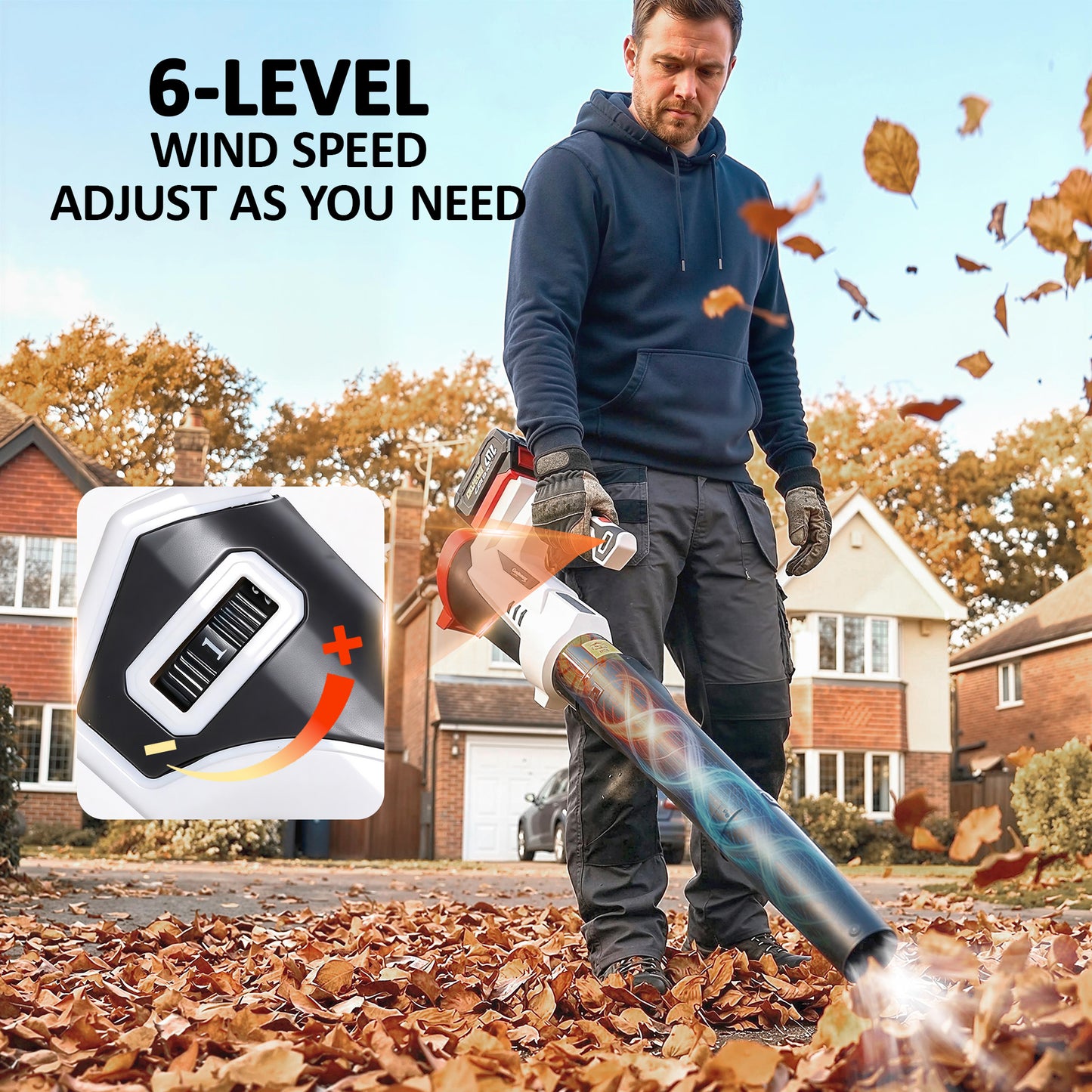 Leaf Blower Cordless with 4000mAh Battery & Charger