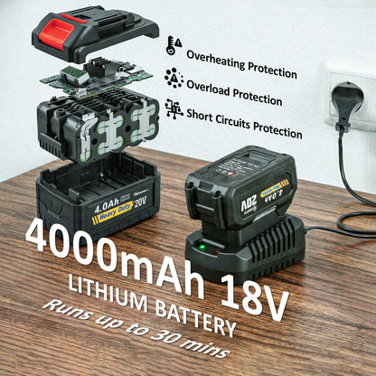 Leaf Blower Cordless with 4000mAh Battery & Charger