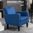 Modern Accent Chair, Occasional Chair with Rubber Wood Legs for Living Room, Bedroom, Blue