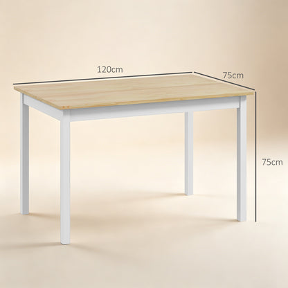 Dining Table Farmhouse Kitchen Table w/ Wood Frame for Dining Room