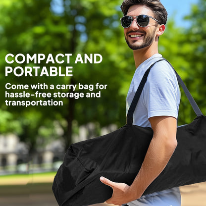 Set of 2 Padded Folding Picnic Chairs with Cooler Bag, Red