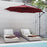 3 meter Cantilever Umbrella Garden Banana Parasol Patio Hanging Sun Shade Wine Red