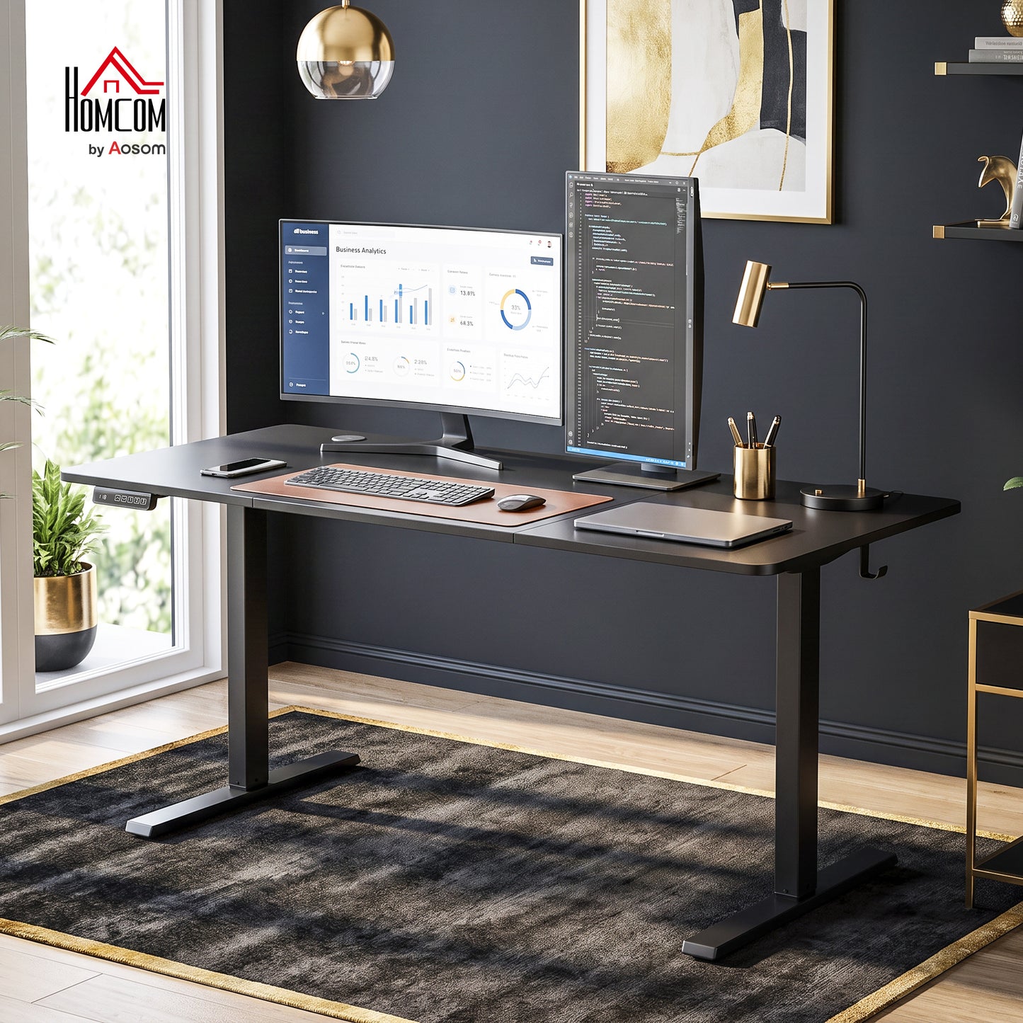 Standing Desk Memory Control Adjustable Black