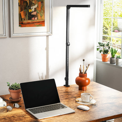 Desk Lamp with Adjustable Swing Arm, Dimmable LED Desk Light, Black