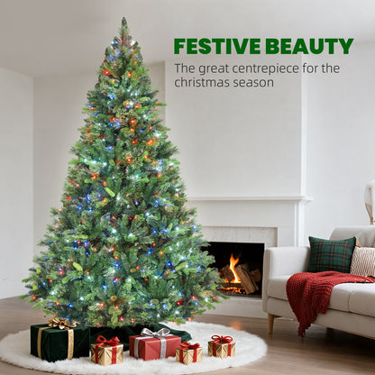 7.5ft Christmas Tree with Colourful DIY LEDs, Remote, Carolina Pine