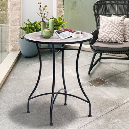 Mosaic Table Round Ceramic Bistro Garden Furniture Side Bar Table Patio