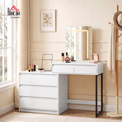 Vanity Makeup Desk LED Mirror Bedroom White