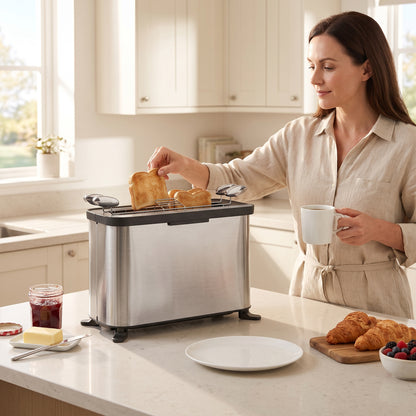 3-in-1 Electric Mini Oven, Long Slot Toaster and Tabletop Grill