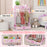 Kids Clothes Rail w/ Storage Shelves for Bedroom, Nursery, Pink