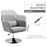 Swivel Accent Chair Contemporary Vanity Armchair with Adjustable Height Thick Cushion Lumbar Support Armrest for Bedroom