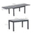 Extendable Garden Table, 10 Seater Outdoor Dining Table with Aluminium Frame for Lawn, Balcony and Backyard, Grey