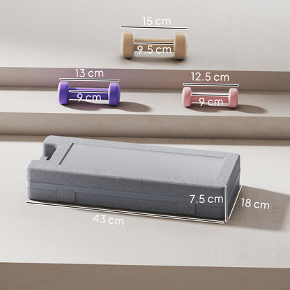 6kg Dumbbell Set, Weights Fitness Dumbbells, Pink, Purple, Brown