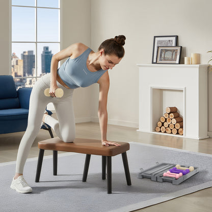 6kg Dumbbell Set, Weights Fitness Dumbbells, Pink, Purple, Brown