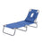 Sun Lounger Foldable Reclining Chair with Pillow and Reading Hole Garden Beach Outdoor Recliner Adjustable Blue