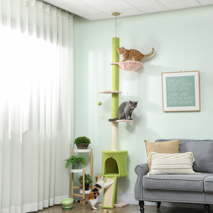 Floor to Ceiling Cat Tree Adjustable Height 220-240 cm Cat Tower