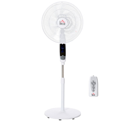 16'' Pedestal Fan Height Adjustable 85 Degree Oscillation LED Panel