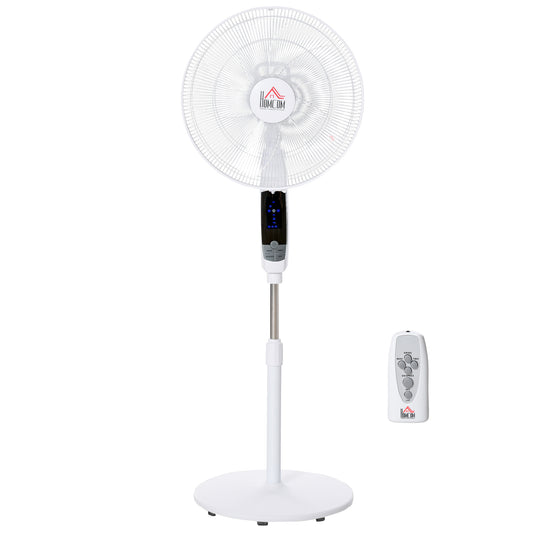 16'' Pedestal Fan Height Adjustable 85 Degree Oscillation LED Panel