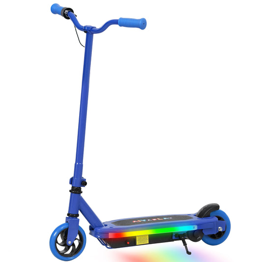 Electric Scooter for Ages 6-14 Years, with Colourful Lights, Blue