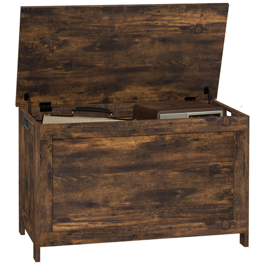 Storage Chest with 2 Safety Hinges, Storage Bench for Living Room