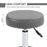 Round PU leather Salon Beautician Stool Adjustable Height, Grey