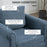 Vintage Accent Chair, Tufted Upholstered Lounge Armchair Single Sofa Chair with Rubber Wood Legs, Rolled Arms, Blue