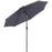 2.7M Garden Parasol, Patio Sun Umbrella, Tilt Shade Shelter Canopy, Aluminium Frame, Charcoal Grey