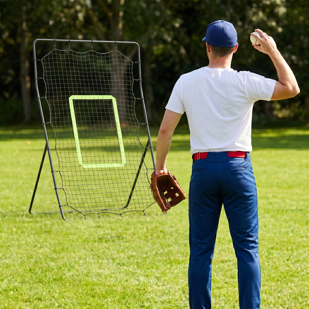 Rebounder Net Kids Adults Baseball Softball Training Aid Goal Play