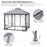 3 x 3 M Garden Gazebo Patio Party Tent Shelter Outdoor Canopy Double Tier Sun Shade Metal Frame Grey